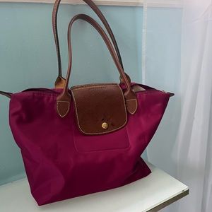 Longchamp Le Pilage S with long straps